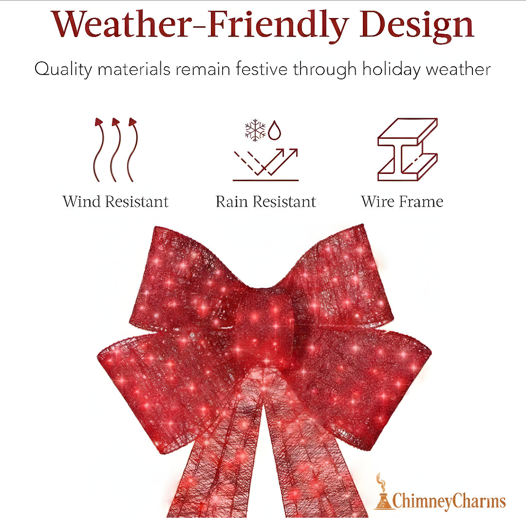 ChimneyCharms™ LED Christmas Bow