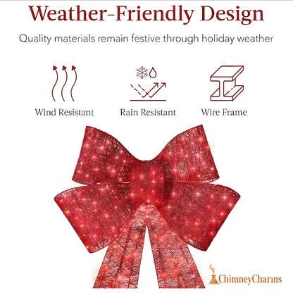 ChimneyCharms™ LED Christmas Bow