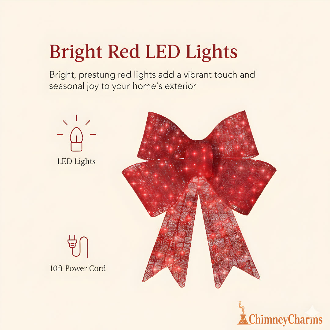 ChimneyCharms™ LED Christmas Bow